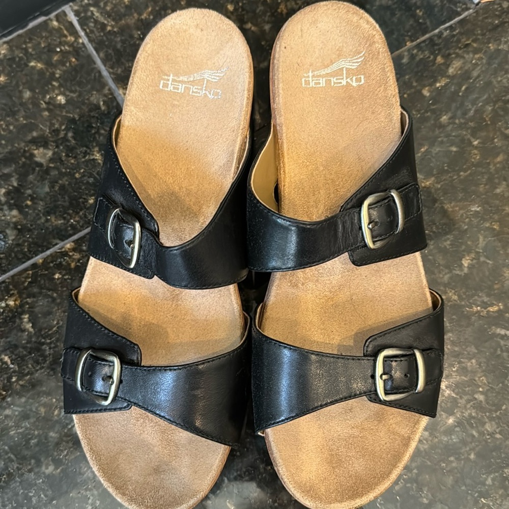 DANSKO Sandals Size 41  in black double buckle
